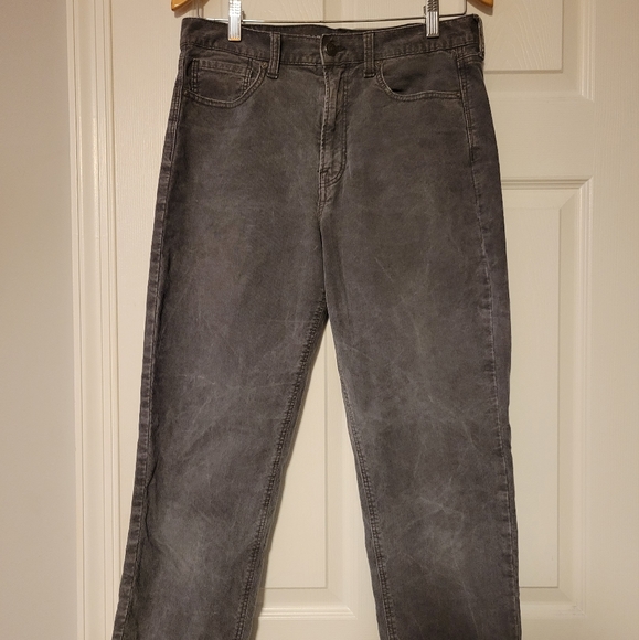 American Eagle gray Corduroy Mom Jeans Size 8 - Picture 1 of 8